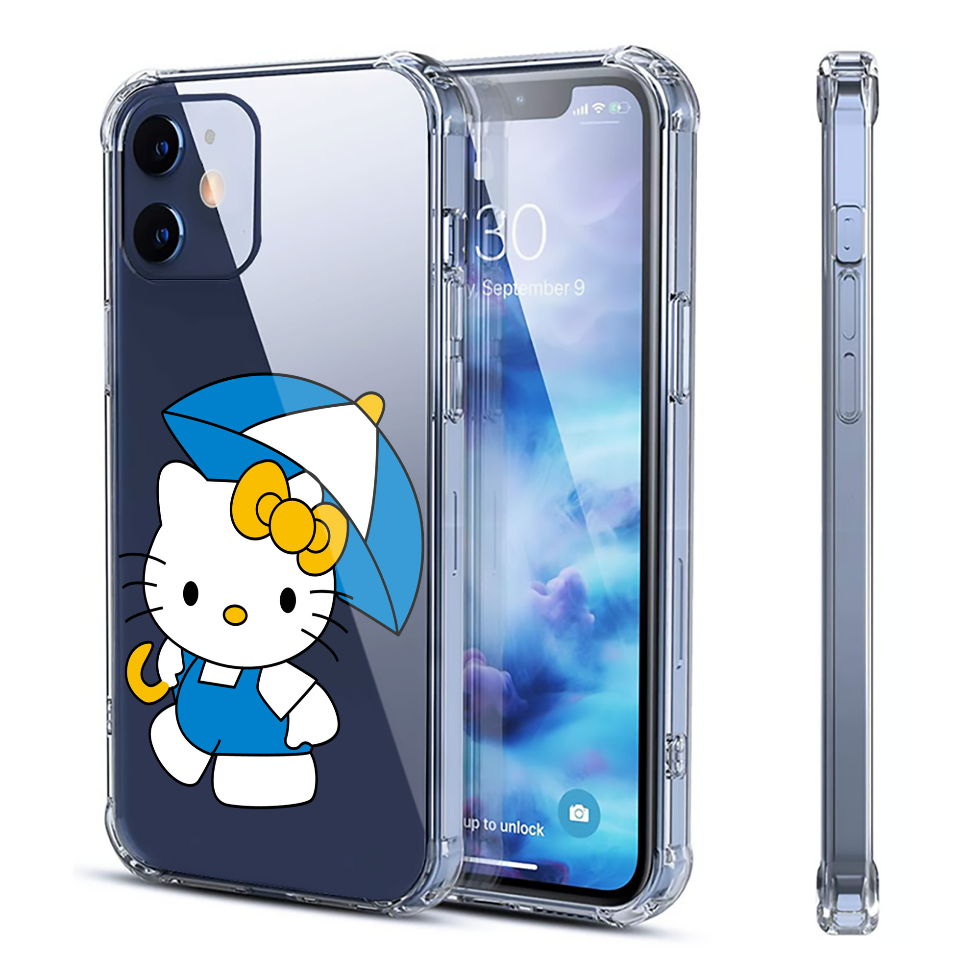 （画像用） Hello Kitty ハローキティ 【iPhone 12シリーズ対応】透明スマホケース（クリアソフトケース）